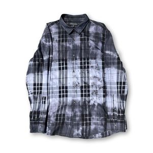 INC Black & White Button Down Tie Dye Size XXL